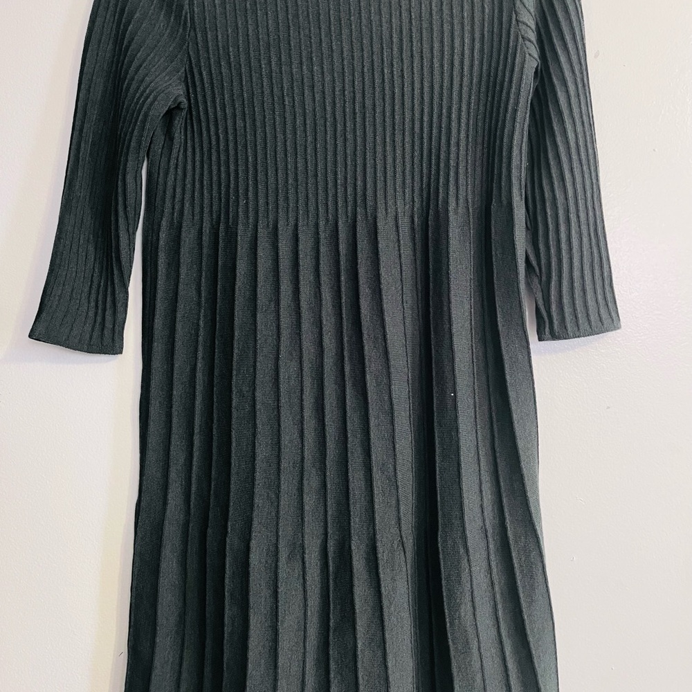 Eileen Fisher Womens Size Medium Washable Wool Dress Gray New With Tags 3304